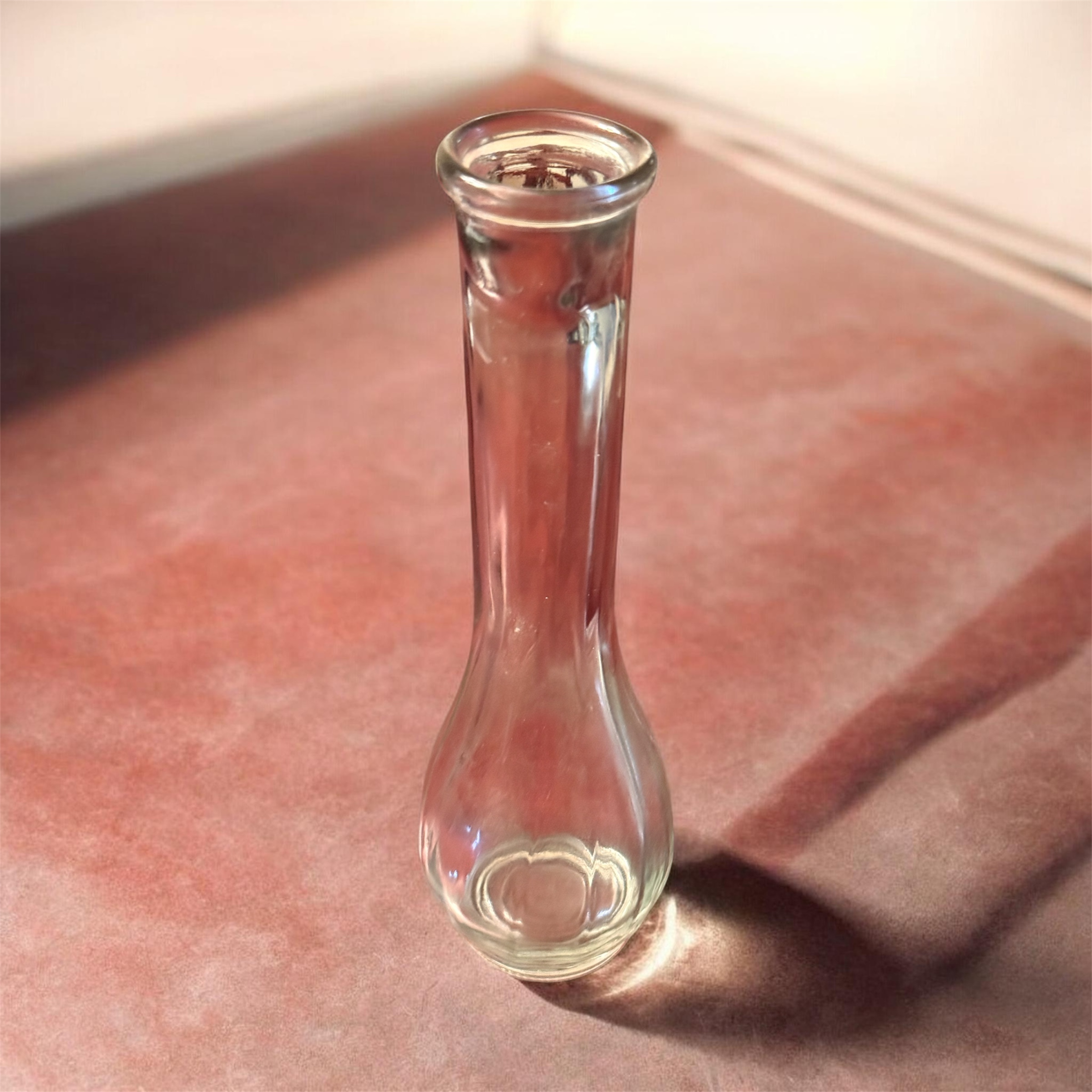 9” Slender Clear Glass Bud Vase - Image 2