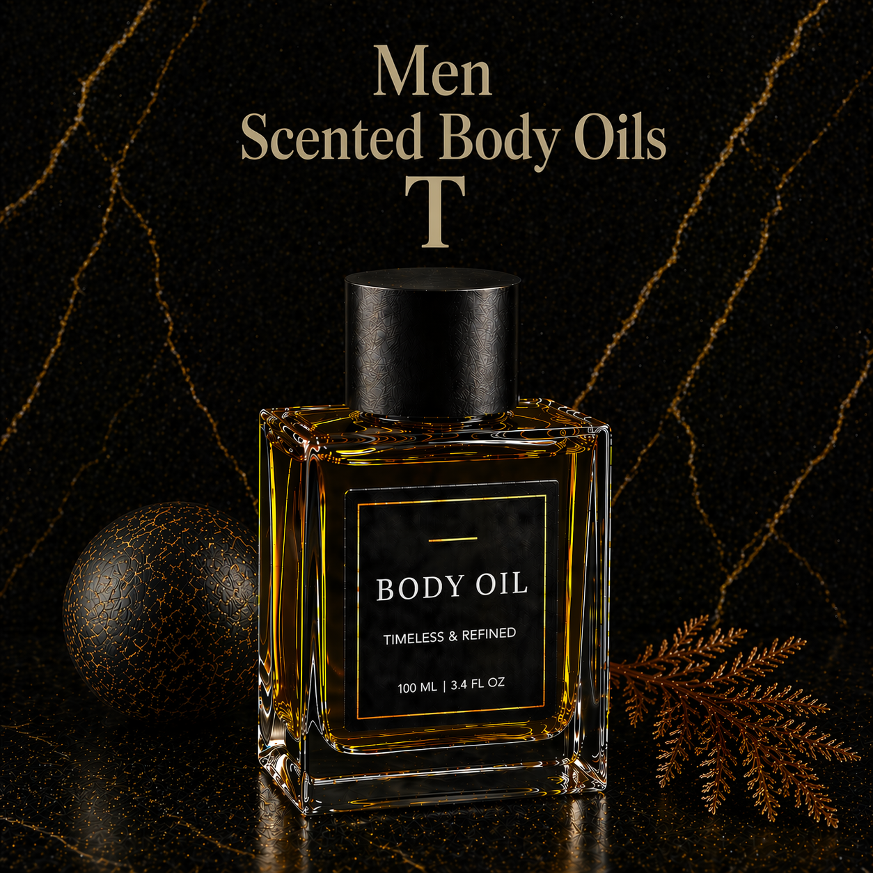 Men Scented Body Oils 1/3 oz Pick A Scent (T)