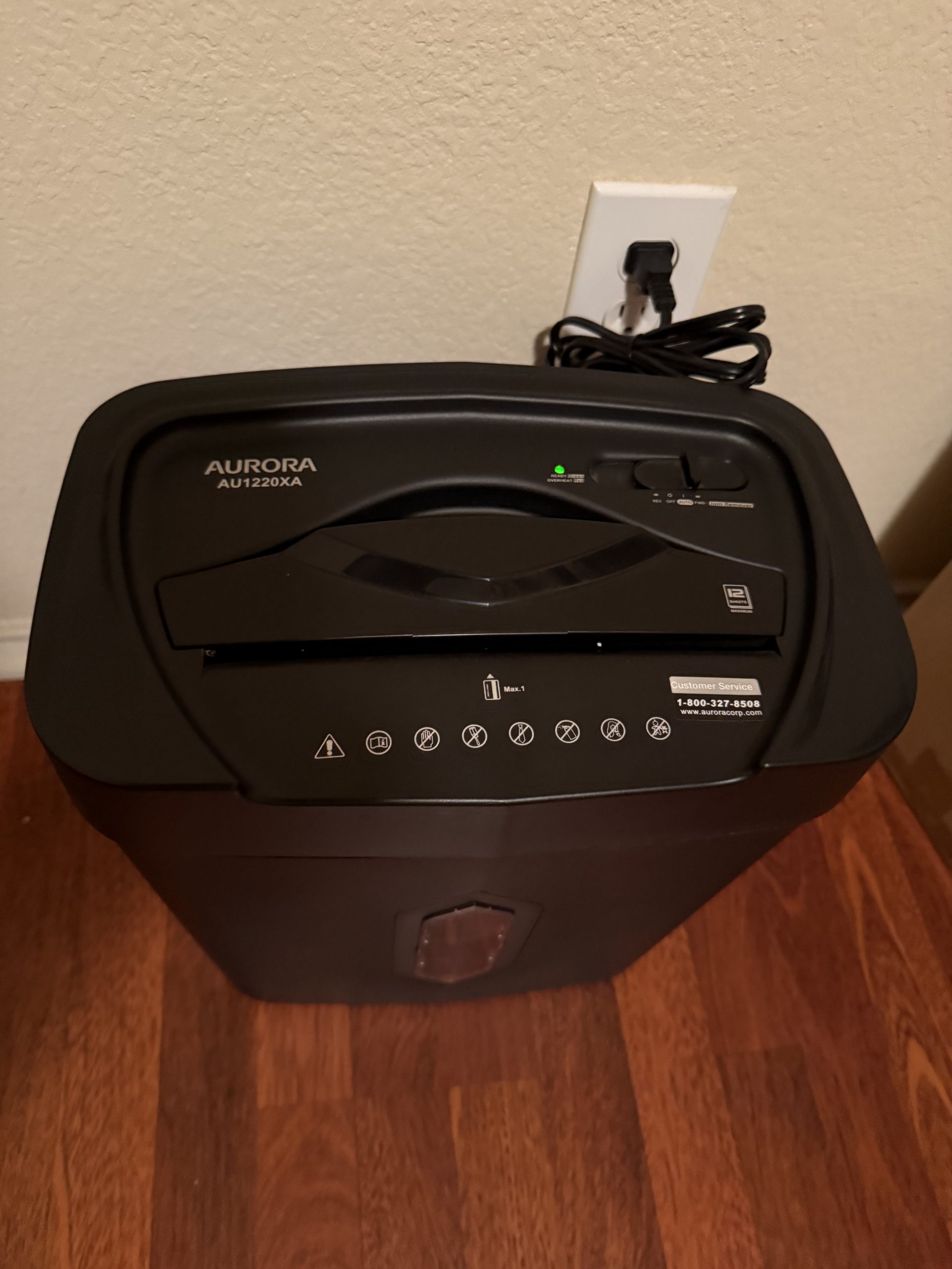 Aurora Au1220XA 12 sheet & Credit Card Shredder (Pre-Loved) - Image 7