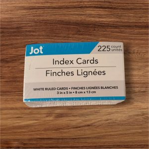 White ruled index cards (225 ct)