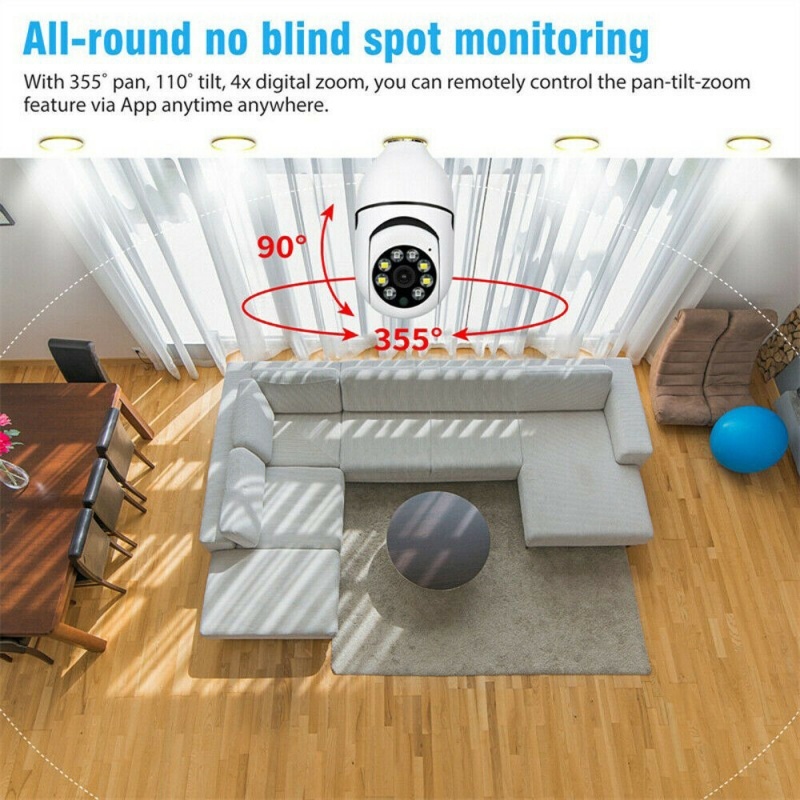 IR E27 Light Bulb Camera 1080P HD Wireless Wifi Smart Home Security Camera - Image 4