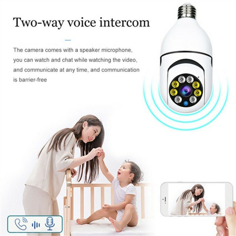 IR E27 Light Bulb Camera 1080P HD Wireless Wifi Smart Home Security Camera - Image 6
