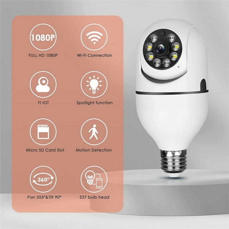 IR E27 Light Bulb Camera 1080P HD Wireless Wifi Smart Home Security Camera - Image 5