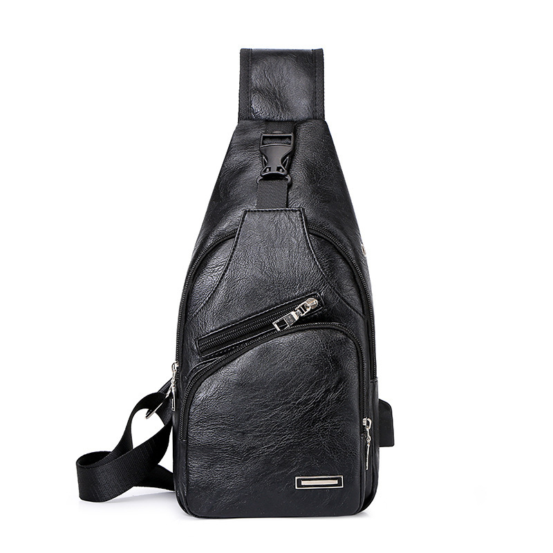 Casual Fashion Men's USB Charging Chest Bag - Image 2