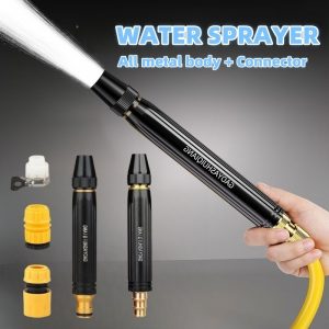 Portable High Pressure Washing Water Gun Car Wash Nozzle Adjustable Nipple Type Direct Spray Home Garden Shower Watering Hose