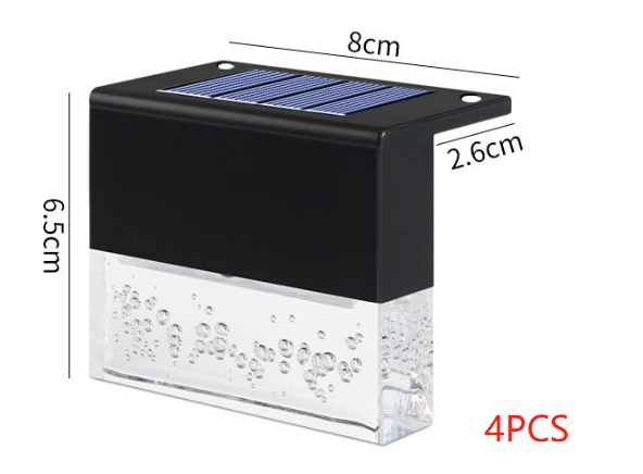 Waterproof New RGB LED Solar Light Step Fence Light - Image 3