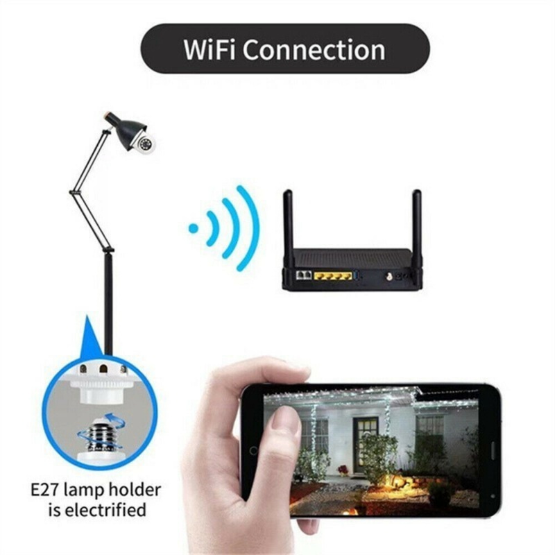 IR E27 Light Bulb Camera 1080P HD Wireless Wifi Smart Home Security Camera - Image 8