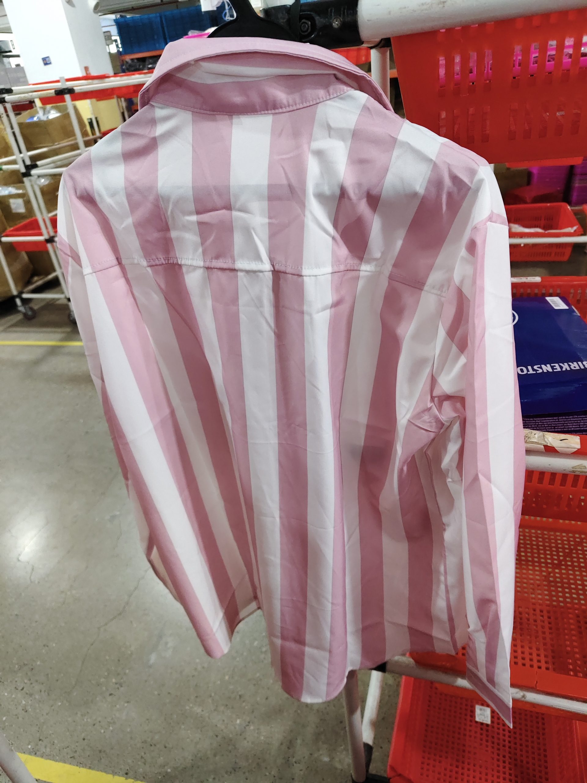 Striped Print Shirt Casual Loose Long-sleeved Shirt Men's Clothing - Image 9