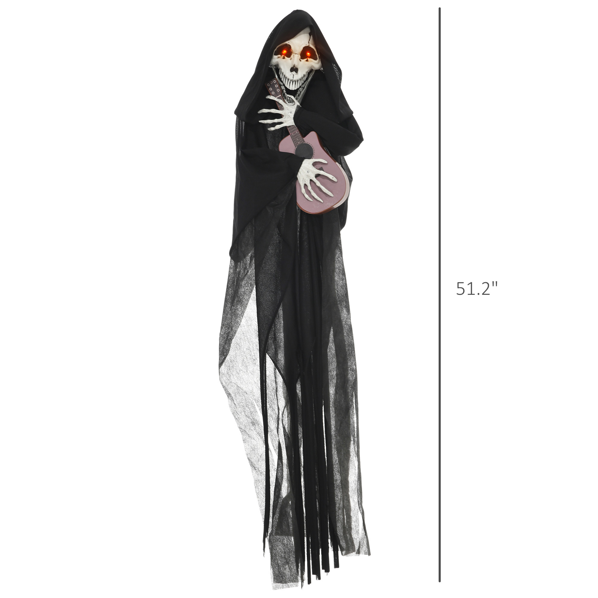 Guitar-Playing Grim Reaper Outdoor Halloween Decoration Animatronic - Image 7