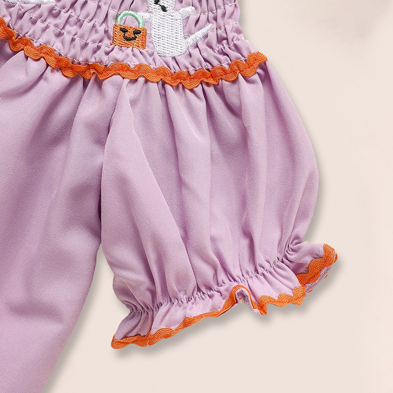 Infant Baby Girls Halloween Dress Ghost Embroidery Dress With Headband Party Costume Dresses - Image 7