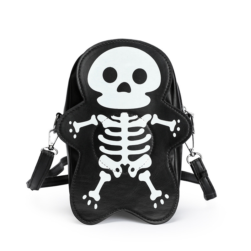 Halloween Skull Shoulder Bag Y2K Fashion Funny Cute Messenger Crossbody Bags Women Small Phone Bag - Image 4