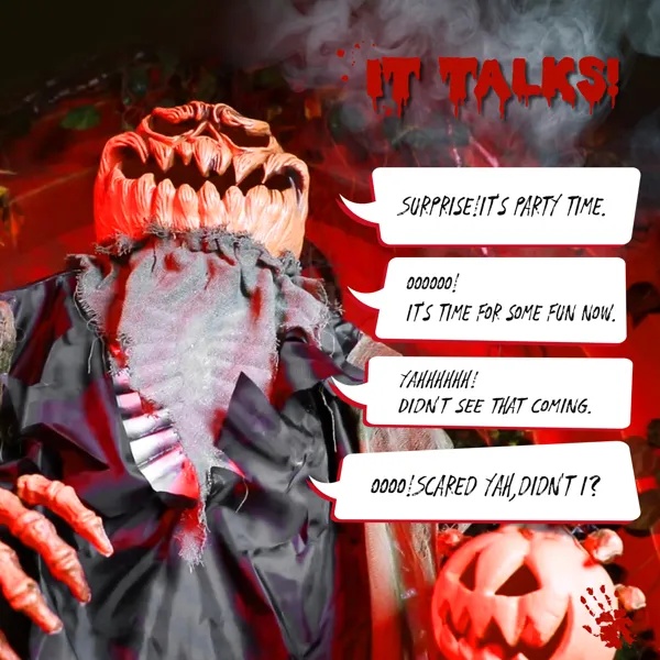 7ft Pumpkin Halloween Standing Decoration - Image 2