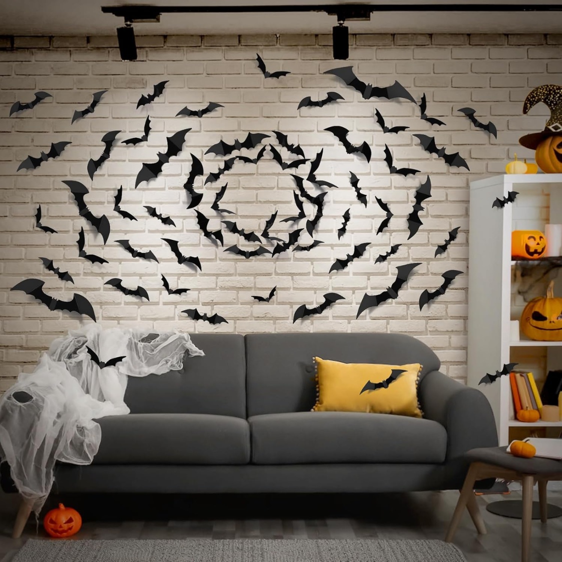 PVC 3D Bats Wall Stickers, Scary Halloween Party Decorations Indoor Outdoor - Image 8