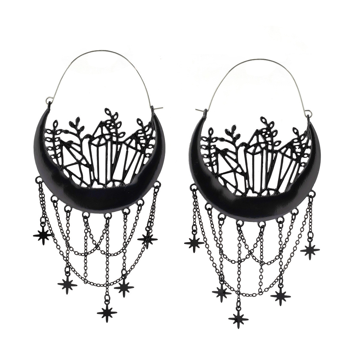 Halloween Flower Hollow Tassel Stud Earrings - Image 4