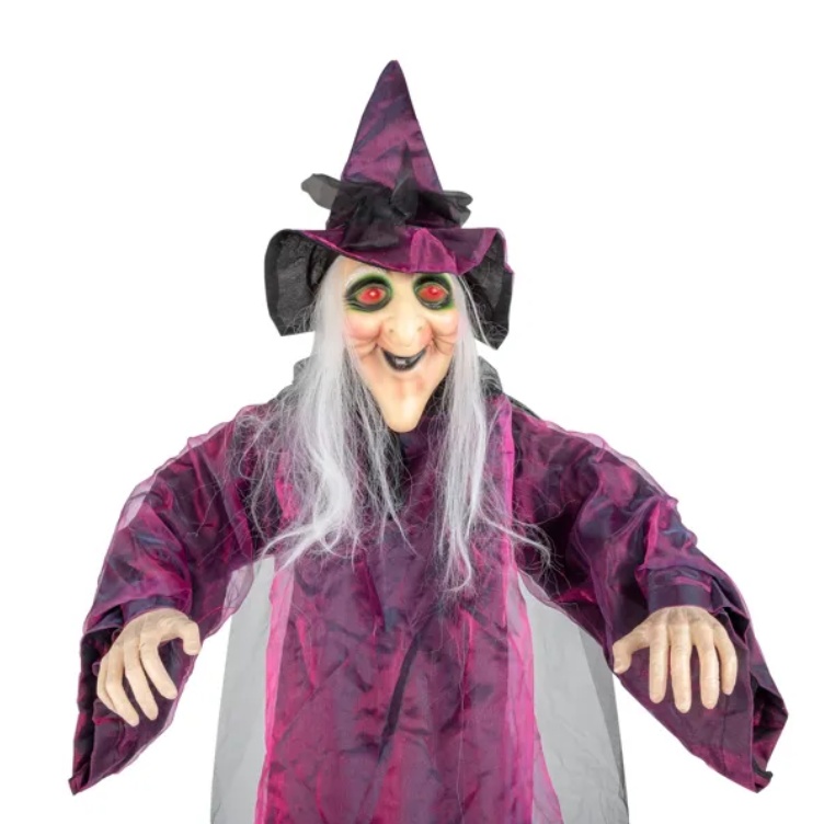 71in Life Size Hanging Witch Talking Halloween Everyday Decoration - Image 8