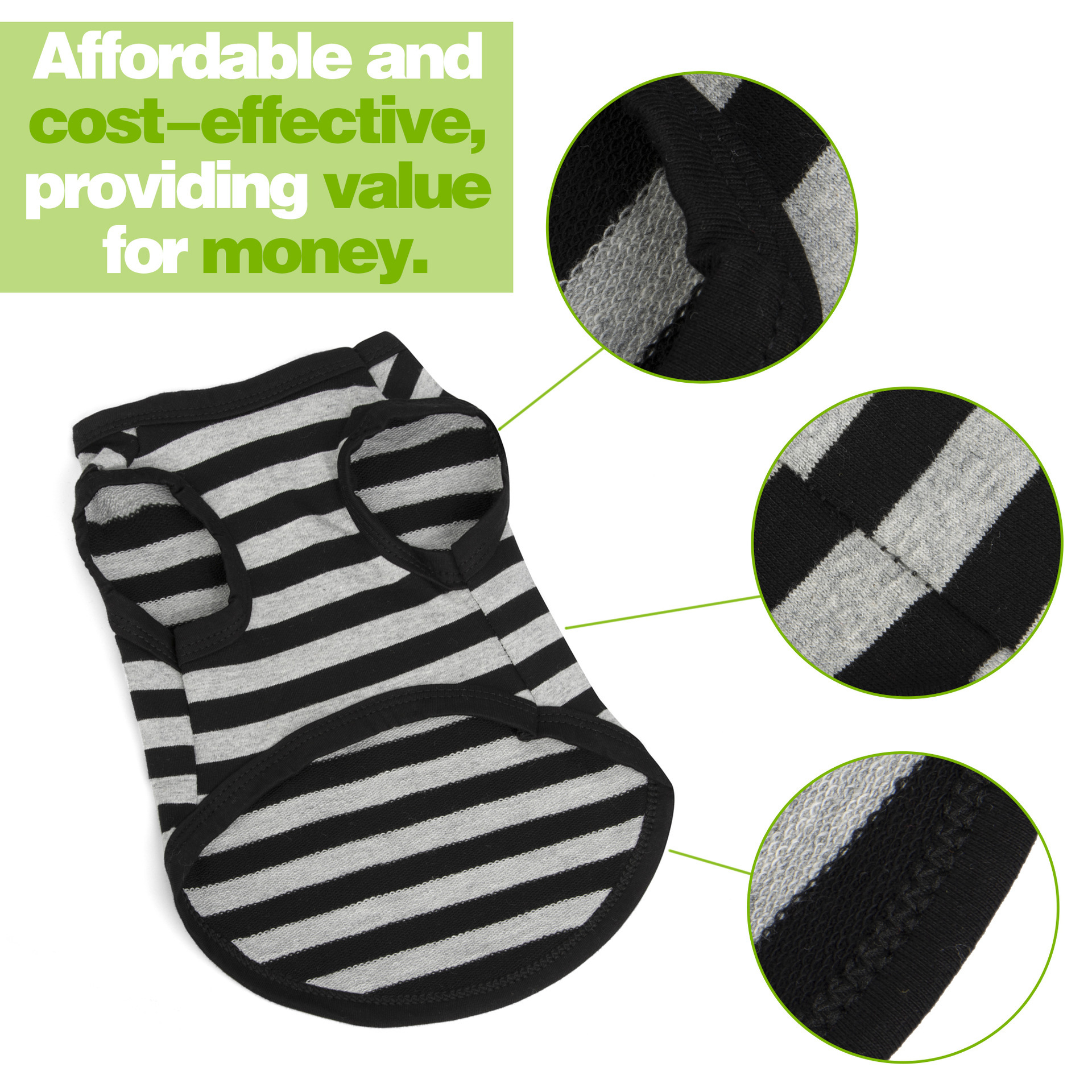 Summer Thin Cotton Striped Vest Dog Clothes - Image 5