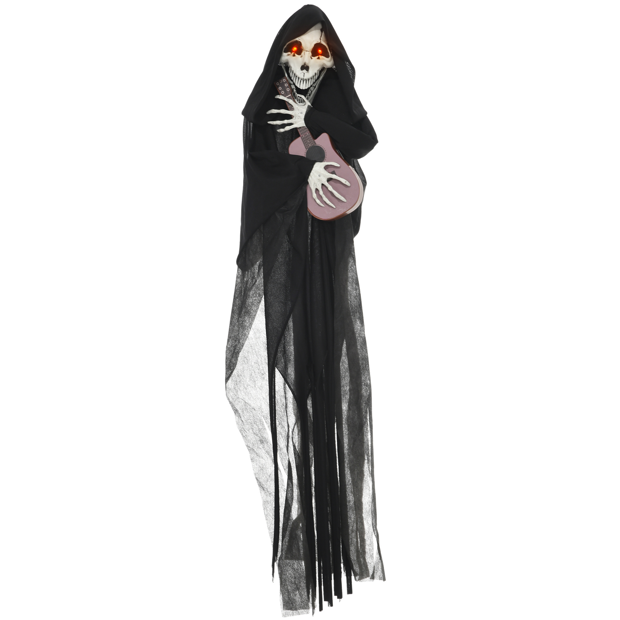 Guitar-Playing Grim Reaper Outdoor Halloween Decoration Animatronic - Image 4
