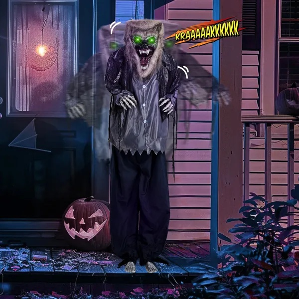 6.9ft Werewolf Outdoor Halloween Decorations - Image 2