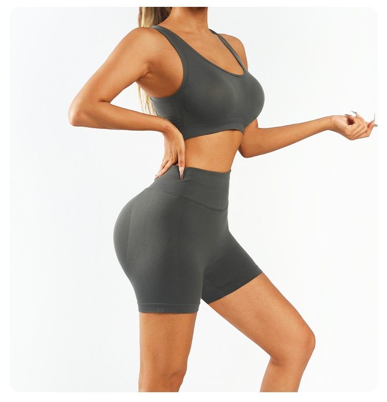 Workout Sets For Women 2 Piece High Waisted Seamless Leggings With Padded Stretchy Sports Bra Sets Gym Clothes - Image 6