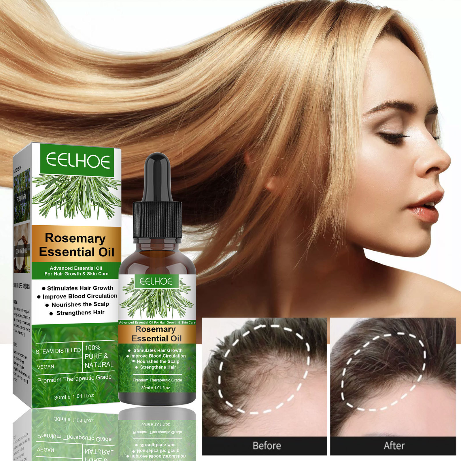 Rosemary Anti-Breakage Nourishing Hair Care Oil - Image 3