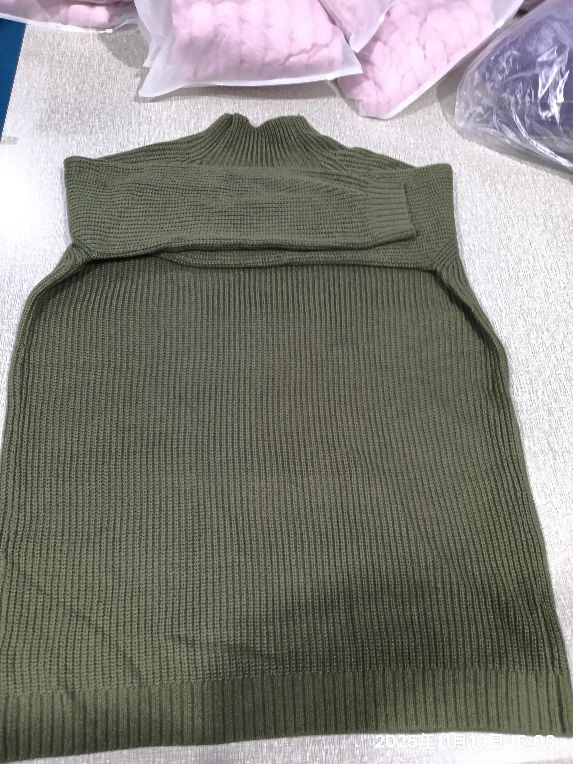 Solid Turtleneck Long Sweater Winter Warm Women Sweater Dress - Image 2