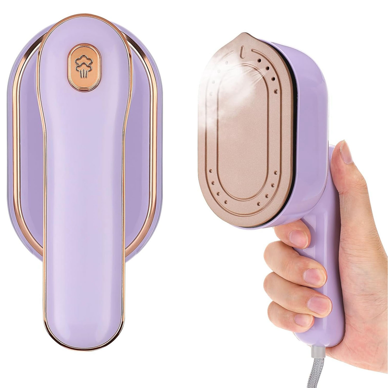 One Thousand W Portable Handheld Steamer For Hang Flat Ironing Travel Garment Steamer With 180 Degree Rotatable Handle 10S Fast Heating Clothing Wrinkles Remover For Home Office Travel