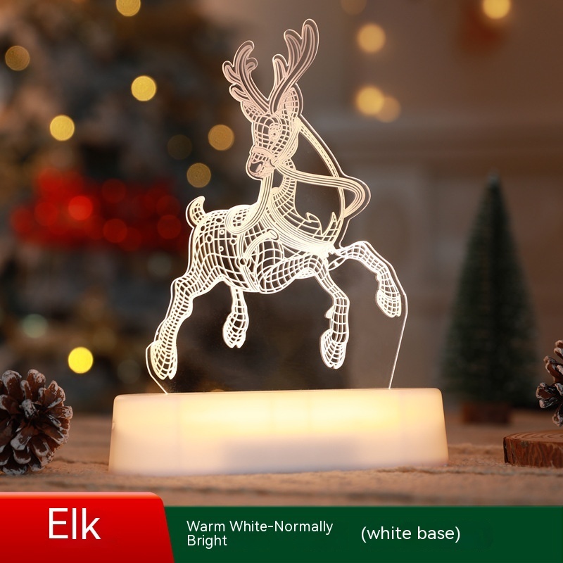 Christmas Decoration 3D Lamp Acrylic LED Night Lights New Year Valentines Day Christmas Kids Gift Christmas Ornaments - Image 7