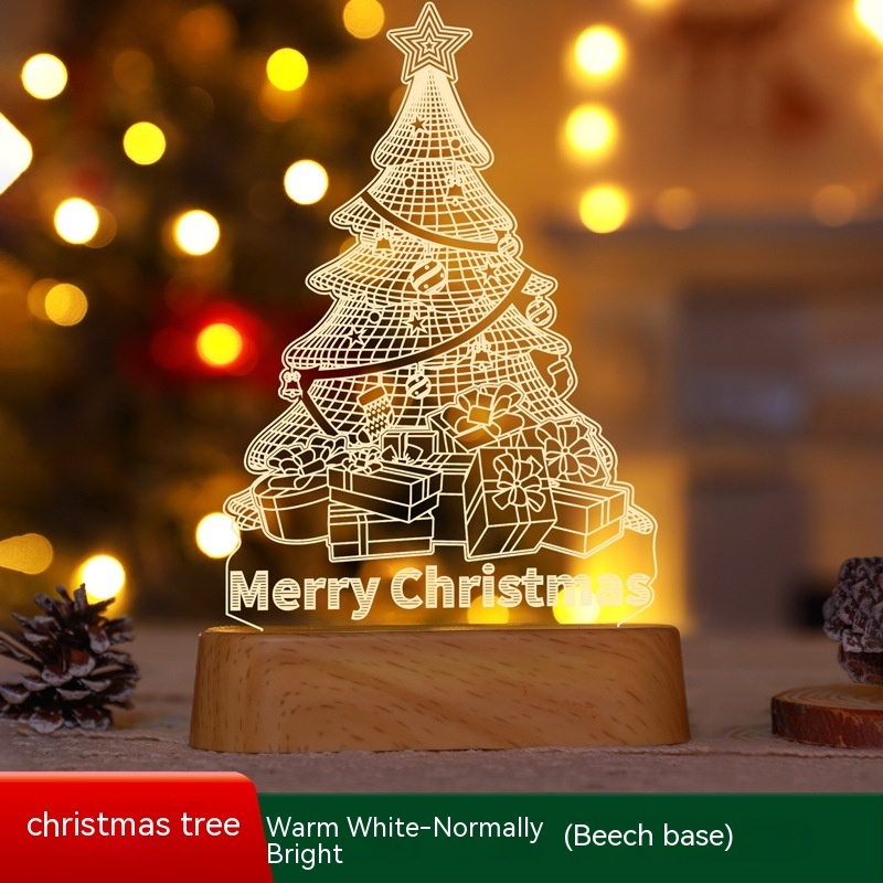 Christmas Decoration 3D Lamp Acrylic LED Night Lights New Year Valentines Day Christmas Kids Gift Christmas Ornaments - Image 6