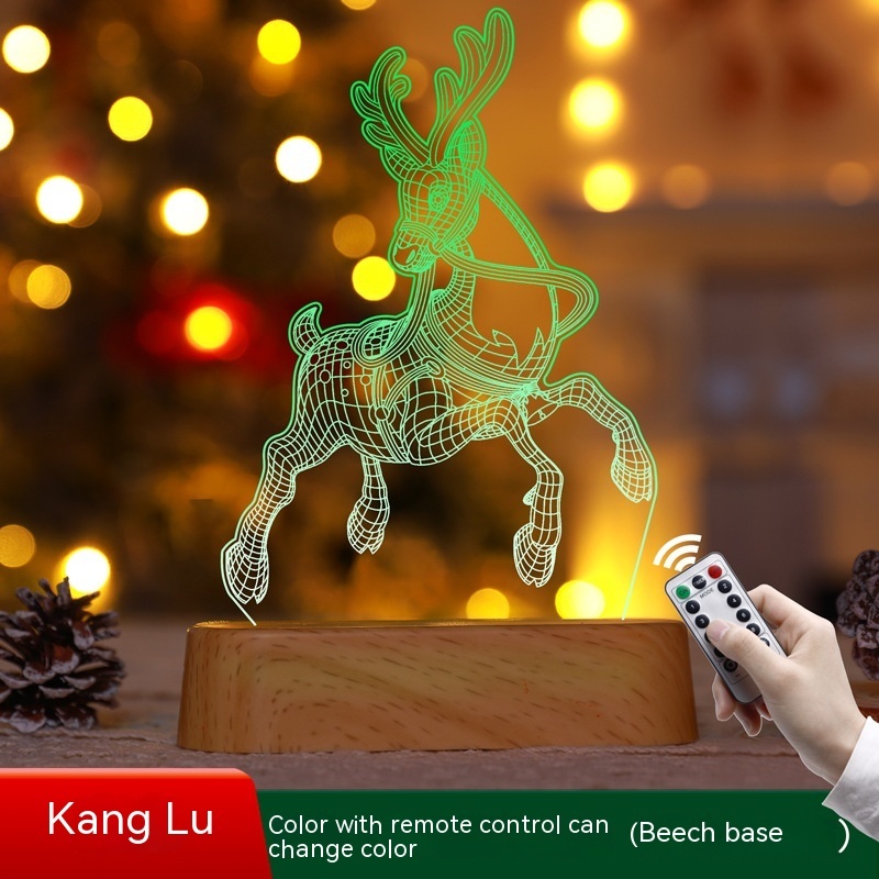 Christmas Decoration 3D Lamp Acrylic LED Night Lights New Year Valentines Day Christmas Kids Gift Christmas Ornaments - Image 9