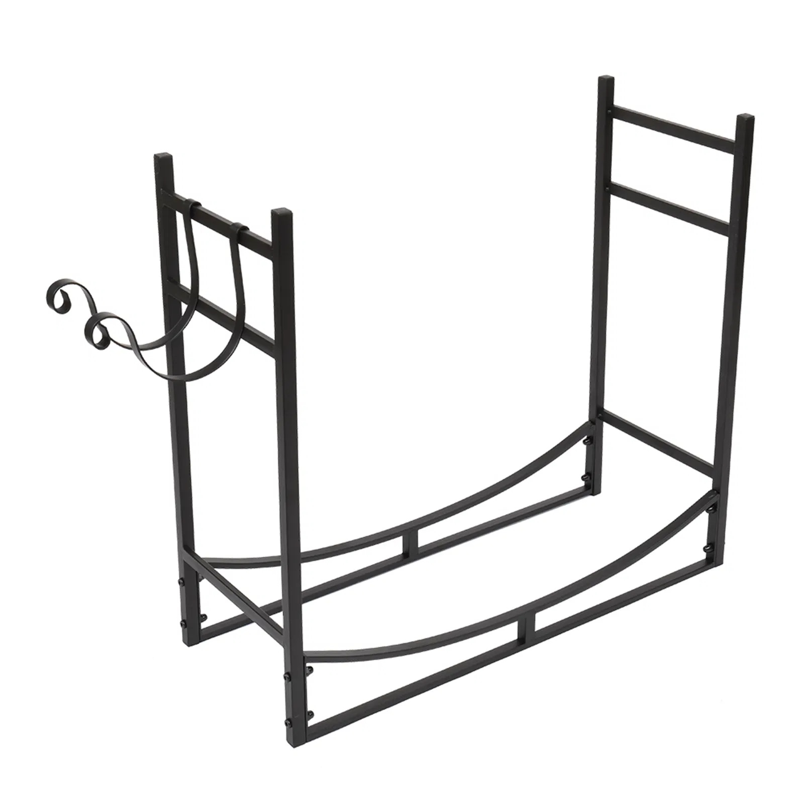 33" Wrought Iron Firewood Holder, Wood Lumber Storage Holder For Fireplace XH - Image 2