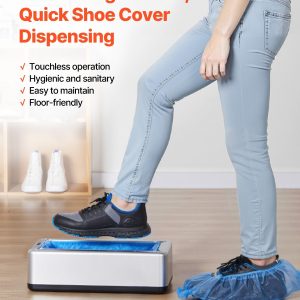 Shoe Cover Dispenser Fits Up To US 11 With  Disposable Plastic Covers