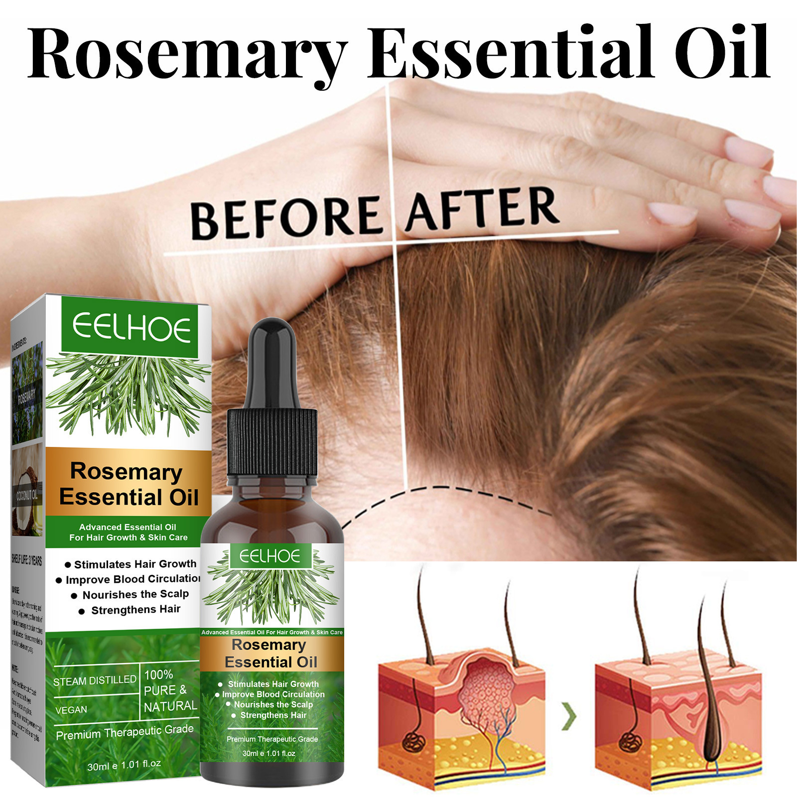 Rosemary Anti-Breakage Nourishing Hair Care Oil - Image 9