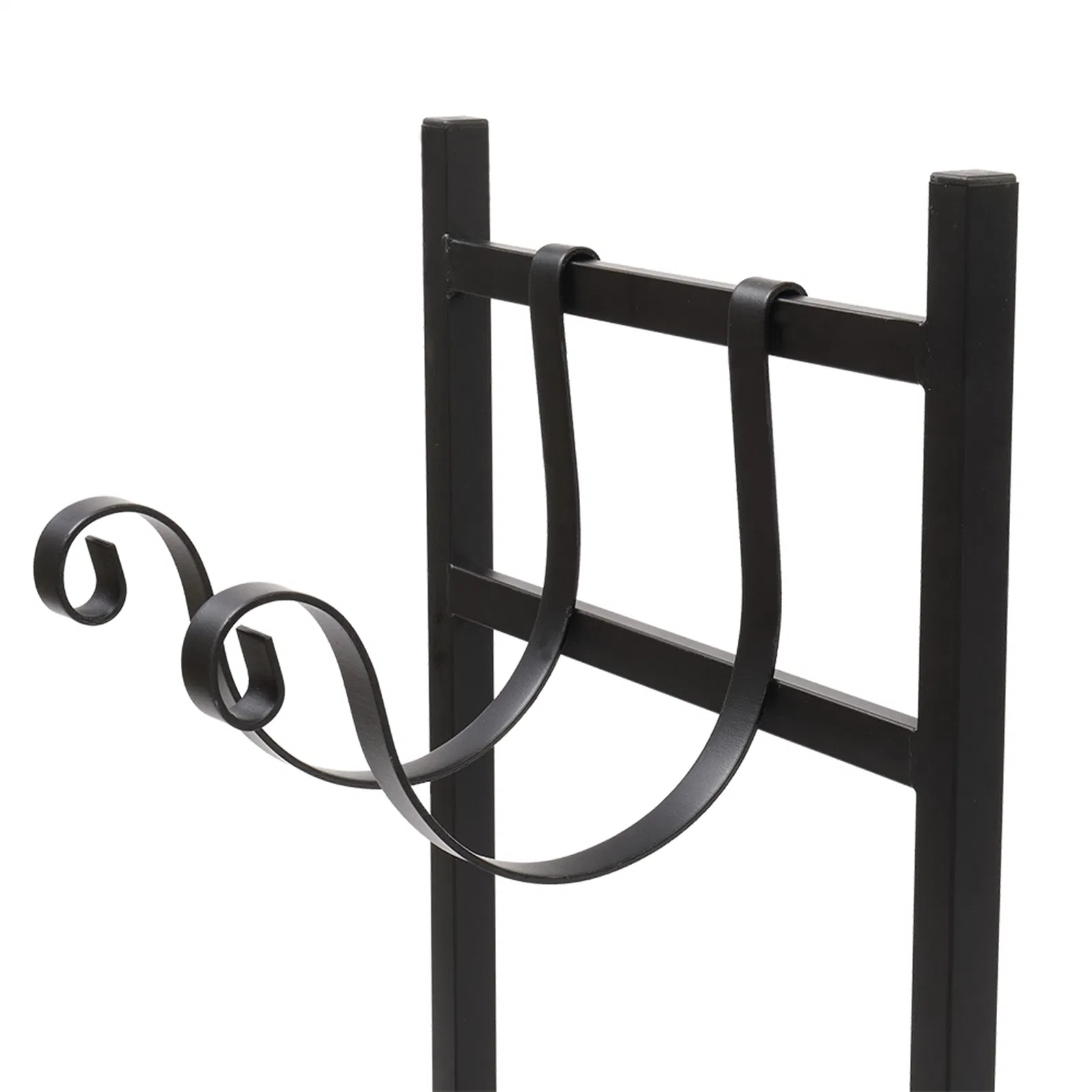 33" Wrought Iron Firewood Holder, Wood Lumber Storage Holder For Fireplace XH - Image 3