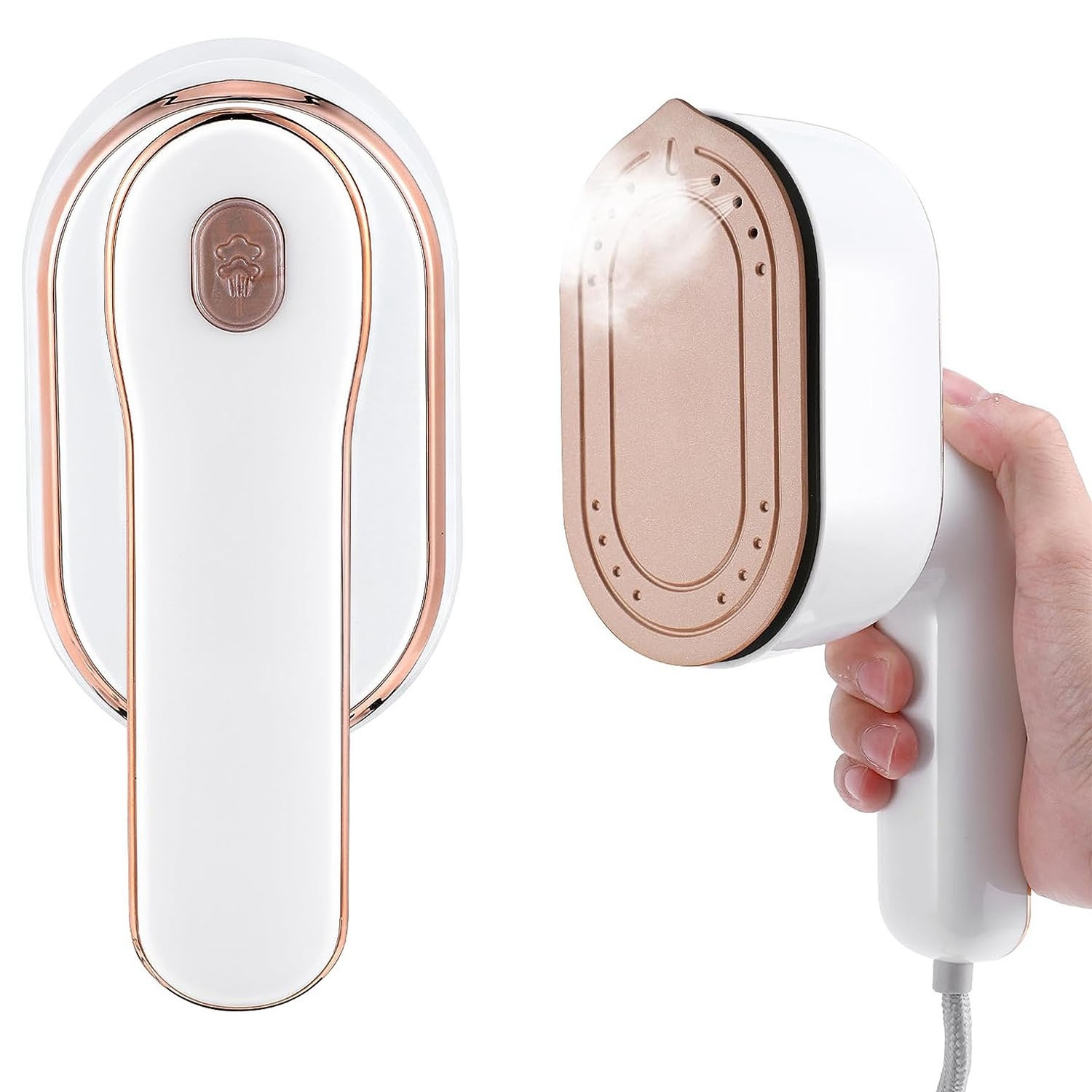 One Thousand W Portable Handheld Steamer For Hang Flat Ironing Travel Garment Steamer With 180 Degree Rotatable Handle 10S Fast Heating Clothing Wrinkles Remover For Home Office Travel - Image 3